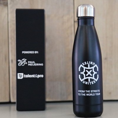 sustainable drinking bottle 3X3 Unites Paul Meijering Talent Pro