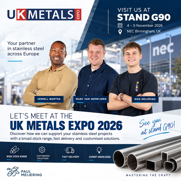 Ontmoet Ons Op UK Metals Expo 2026 Paul Meijering Stainless Steel (1)